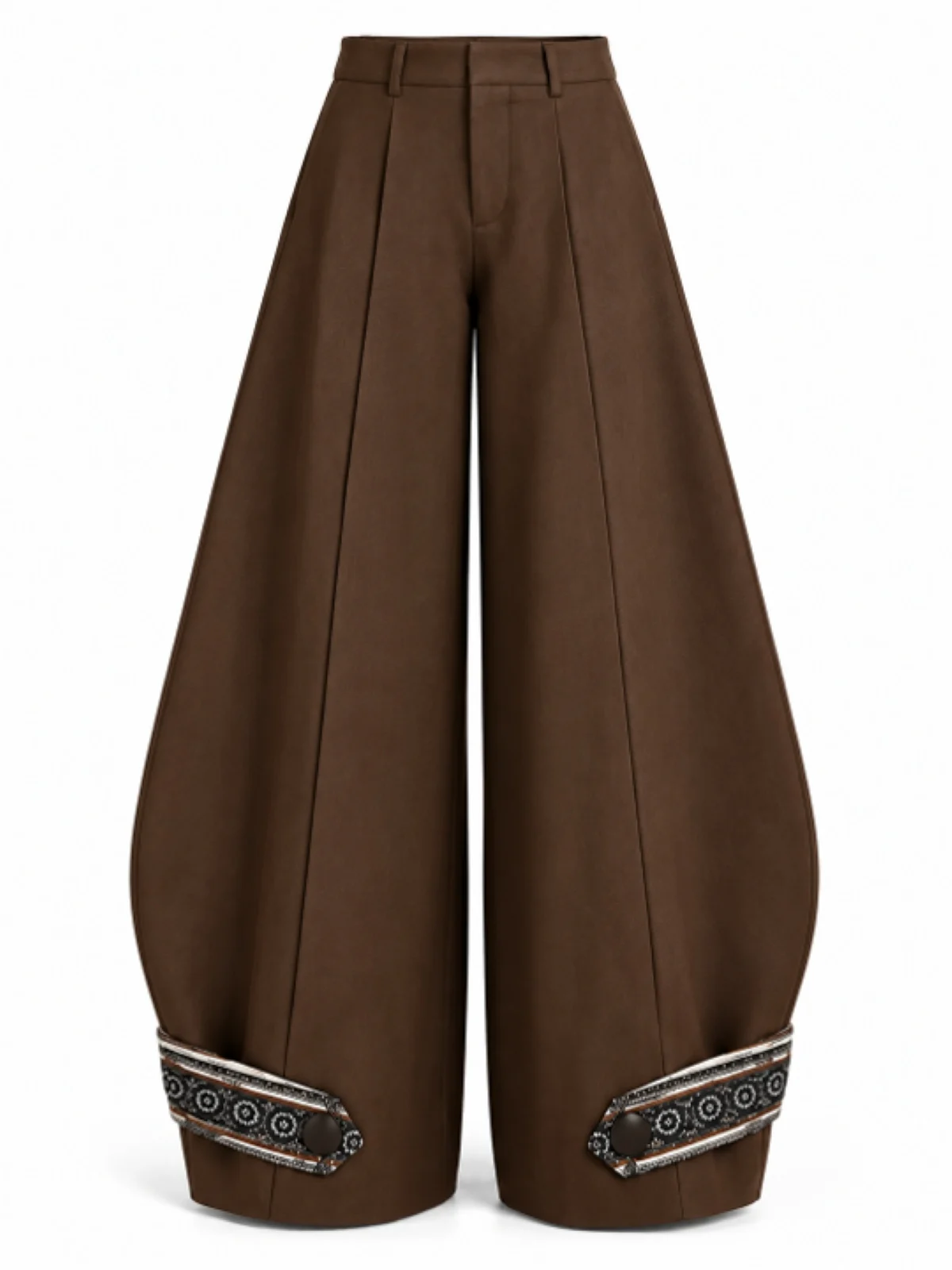 Dark Olive Green Jacket and Barrel-Leg Trouser Set - Image 5