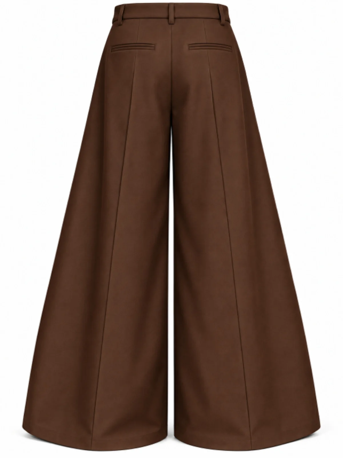 Rust Brown Corduroy Toggle Jacket and Wide-Leg Trouser Set - Image 5